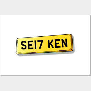 SE17 KEN Kennington Number Plate Posters and Art